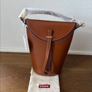 Staud Phoebe Convertible Leather Bucket Bag